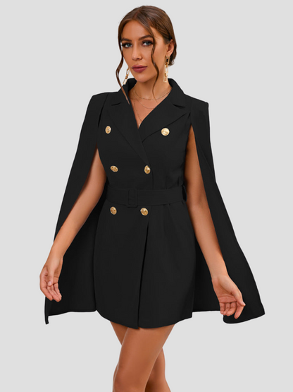 Robe Blazer Cape Élégante | Style sophistiqué et moderne
