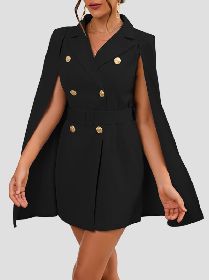 Robe Blazer Cape Élégante | Style sophistiqué et moderne