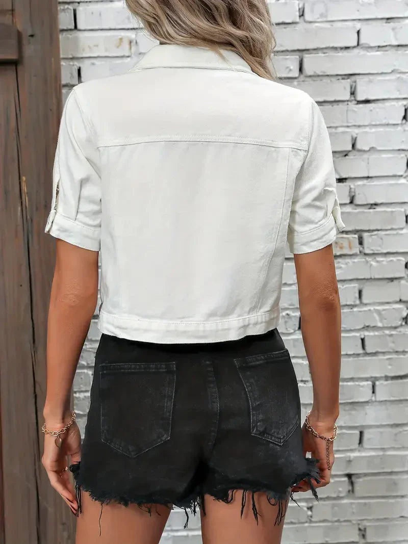 Veste en jean courte | Look décontracté estival