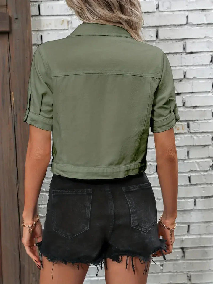 Veste en jean courte | Look décontracté estival
