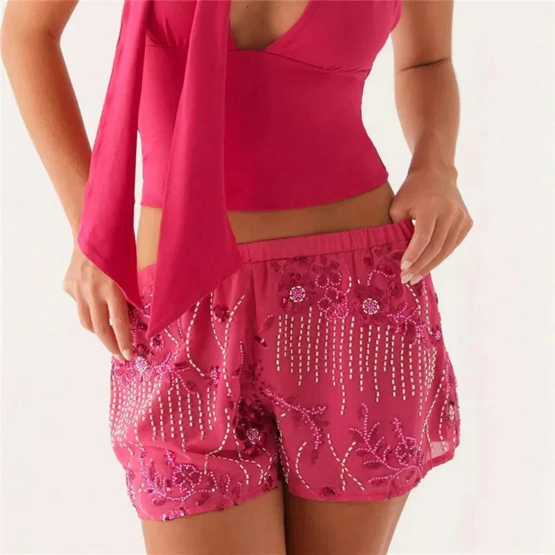 Short à perles et sequins | Style estival chic