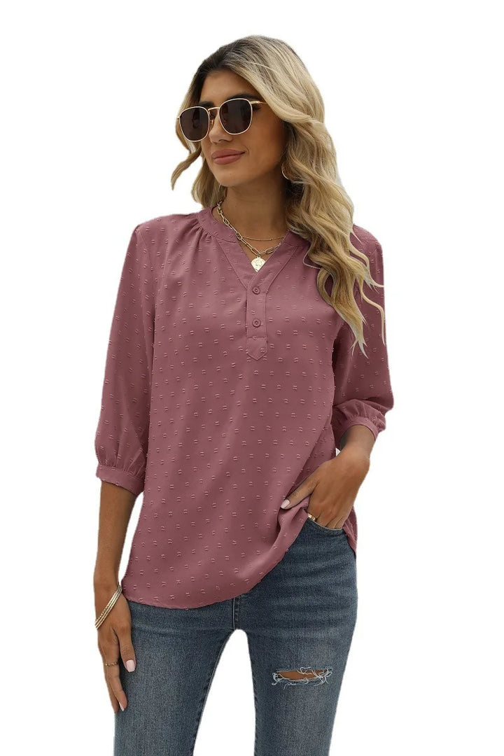 Blouse Décontractée | Boutonnée et Fluide