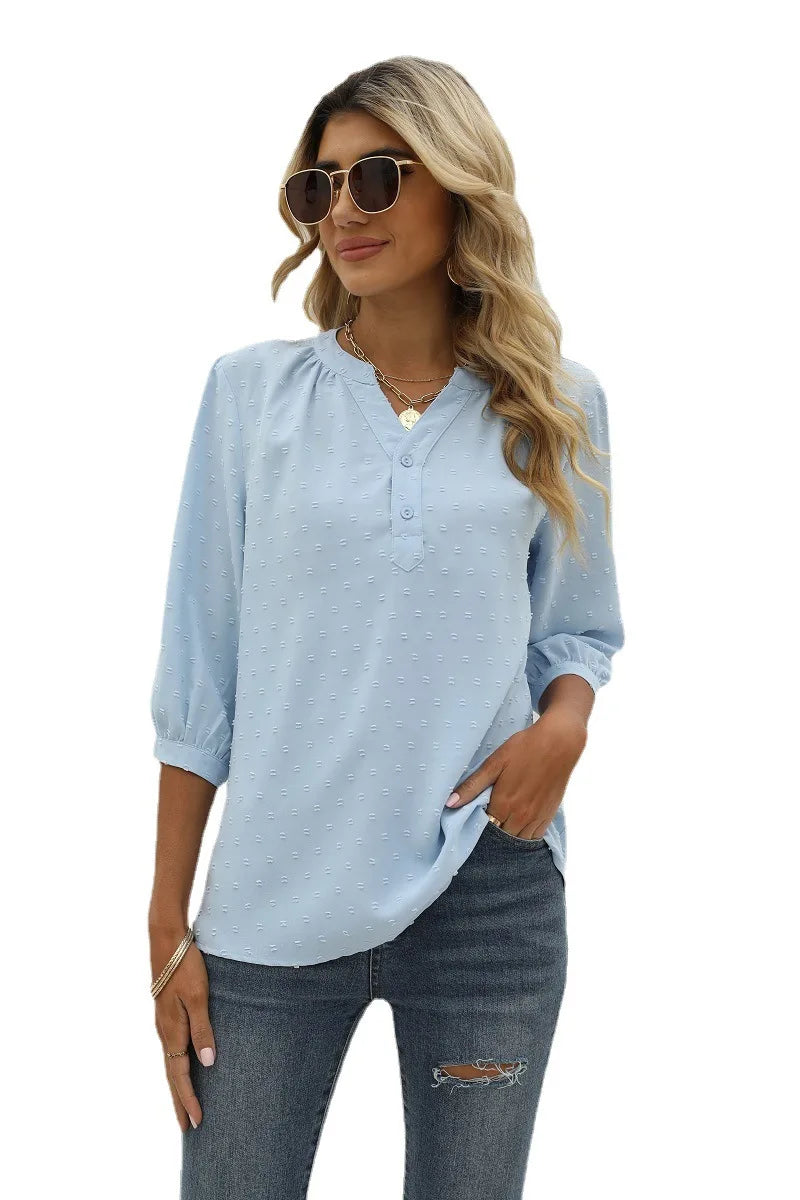 Blouse Décontractée | Boutonnée et Fluide