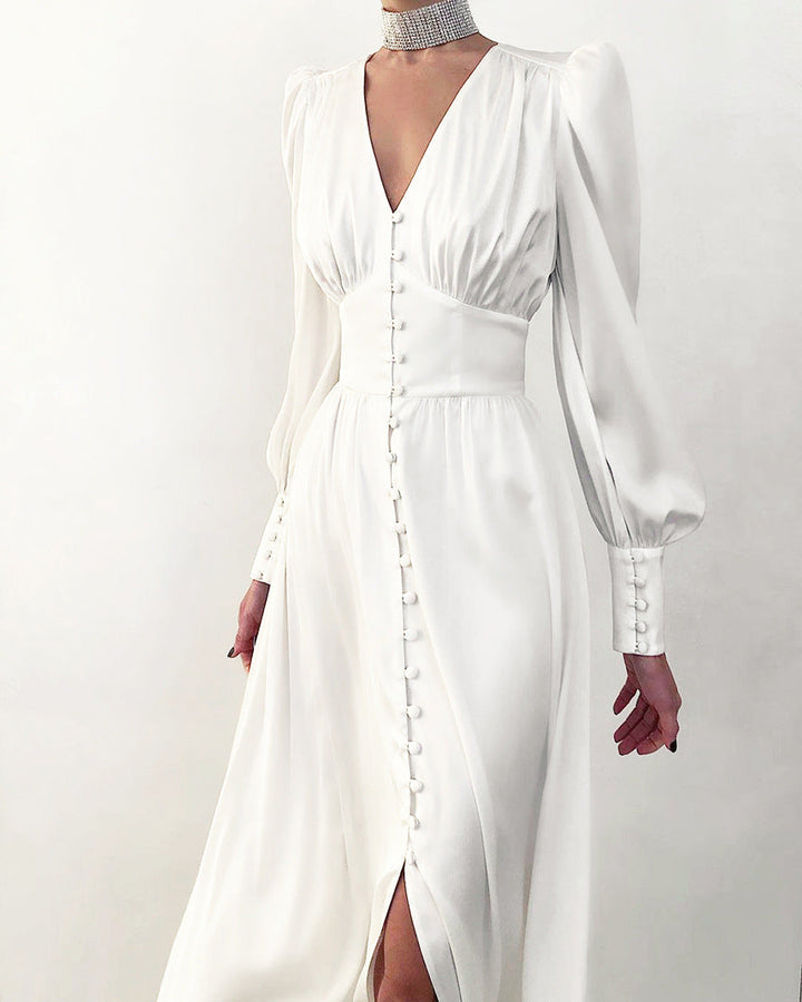 Robe boutonnée élégante | Style rétro chic