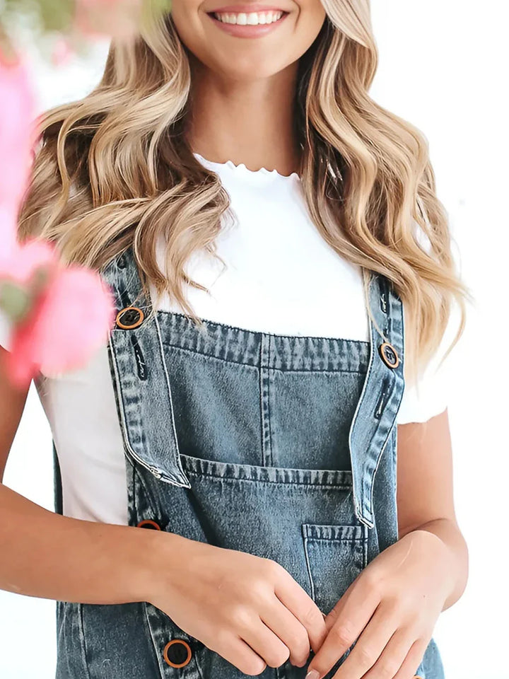Salopette en denim | Style décontracté lavé