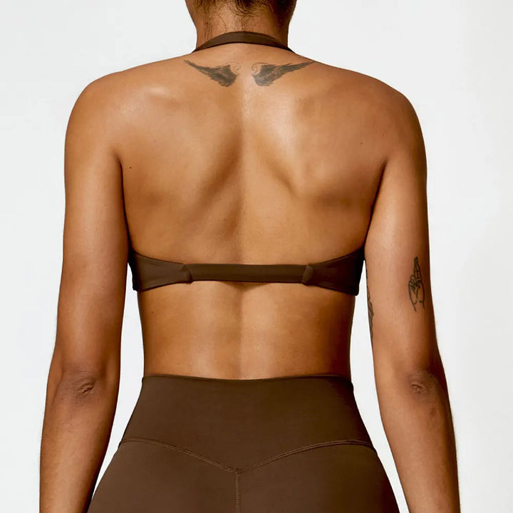 Brassière sport dos-nu | Style épuré pour l'entraînement actif