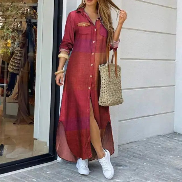 Robe longue en denim | Décontractée et élégante
