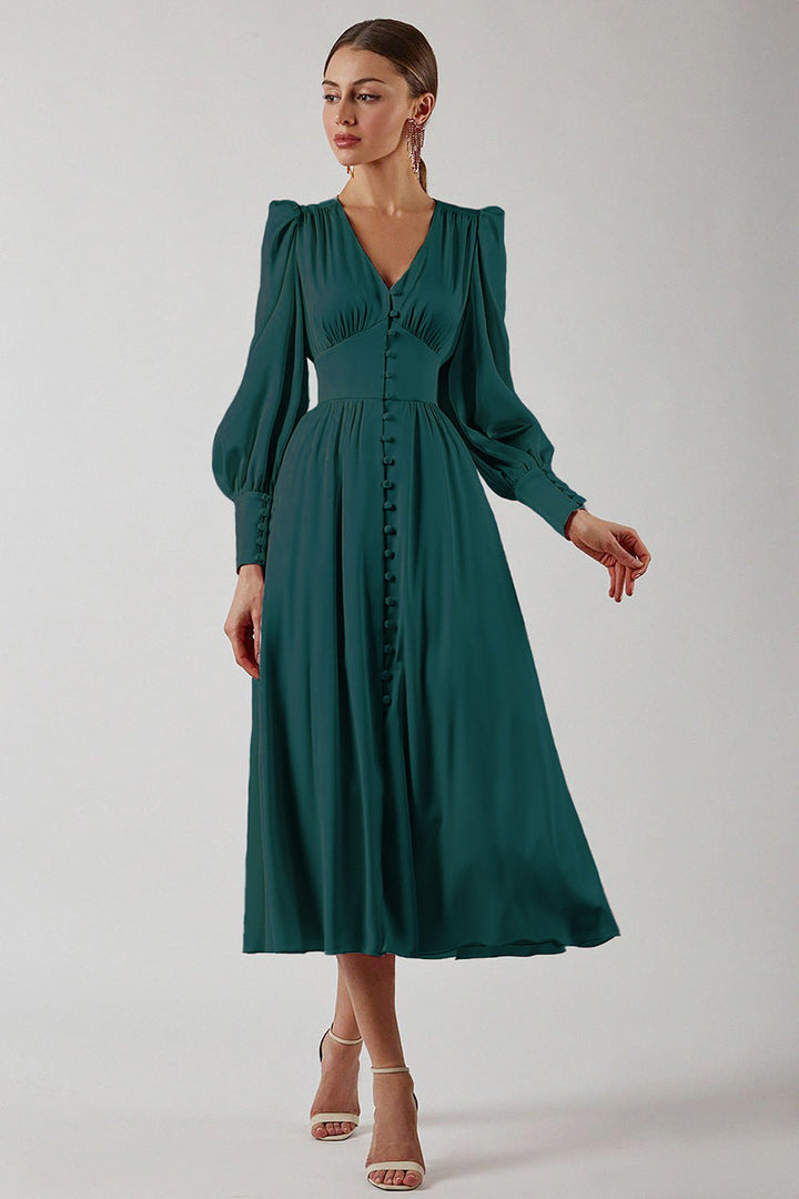 Robe boutonnée élégante | Style rétro chic