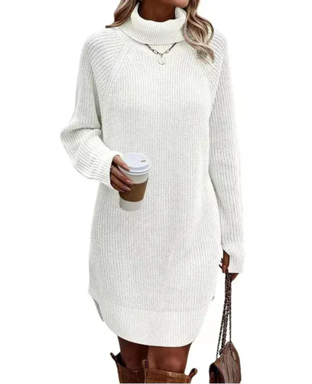 Robe pull col roulé | Élégance décontractée