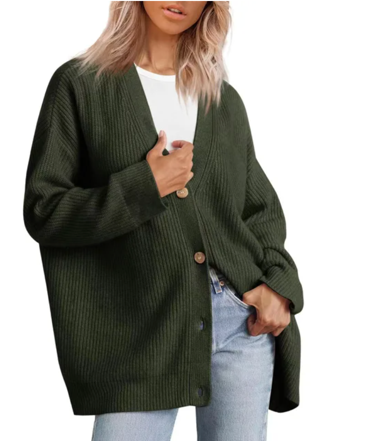 Cardigan à col en V pour femme | Idéal pour les journées fraîches