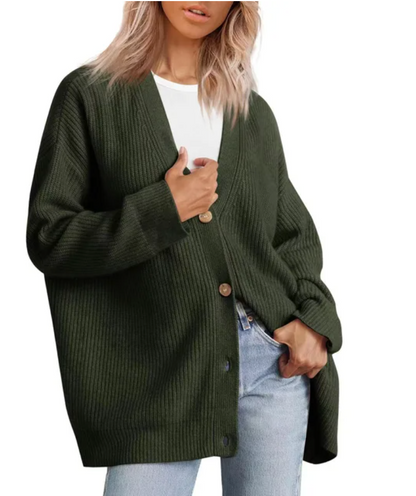 Cardigan à col en V pour femme | Idéal pour les journées fraîches
