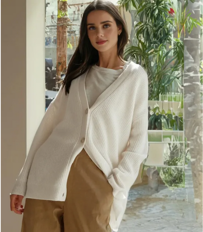 Cardigan à col en V pour femme | Idéal pour les journées fraîches