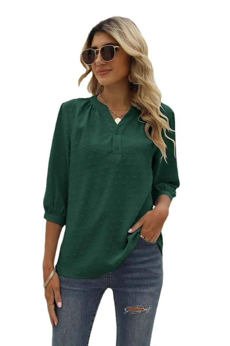 Blouse Décontractée | Boutonnée et Fluide