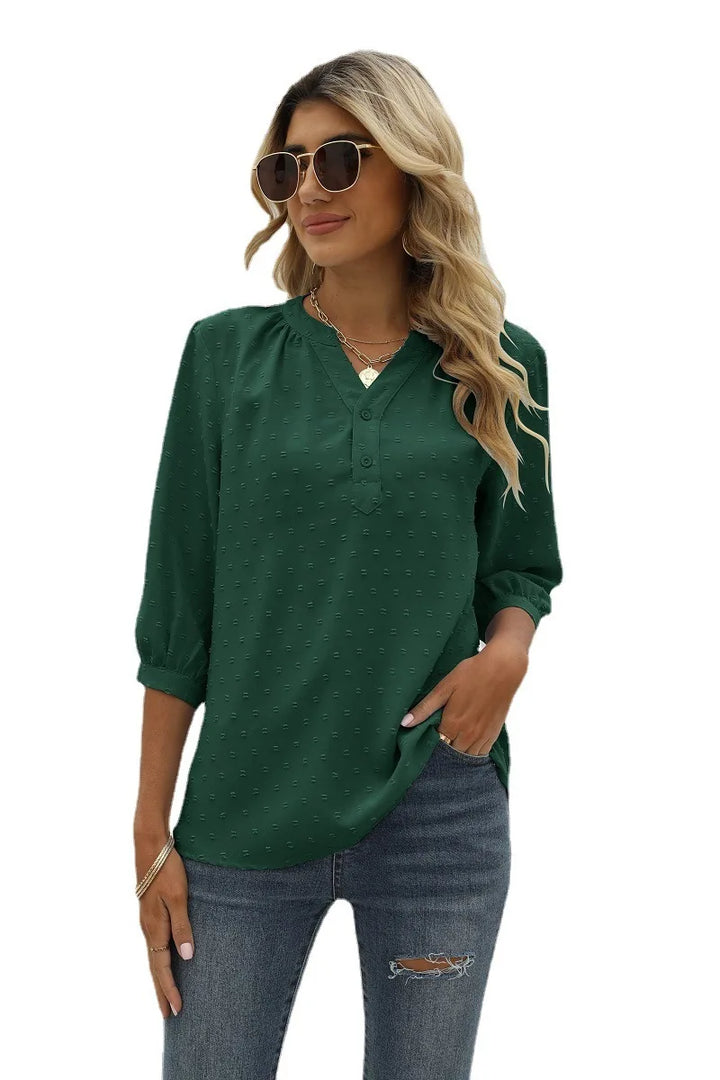 Blouse Décontractée | Boutonnée et Fluide