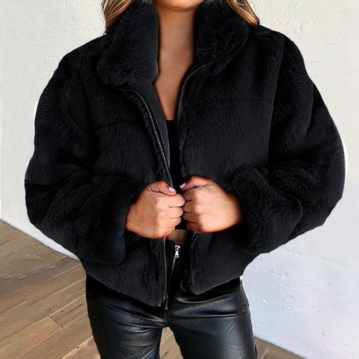 Veste en fausse fourrure zippée | Douceur hivernale