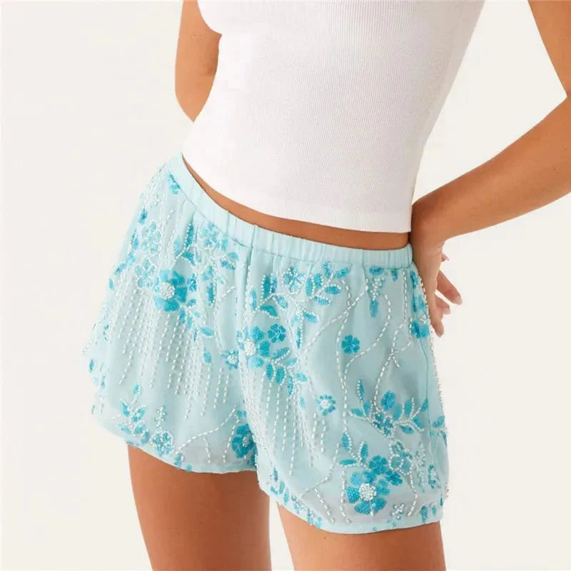 Short à perles et sequins | Style estival chic