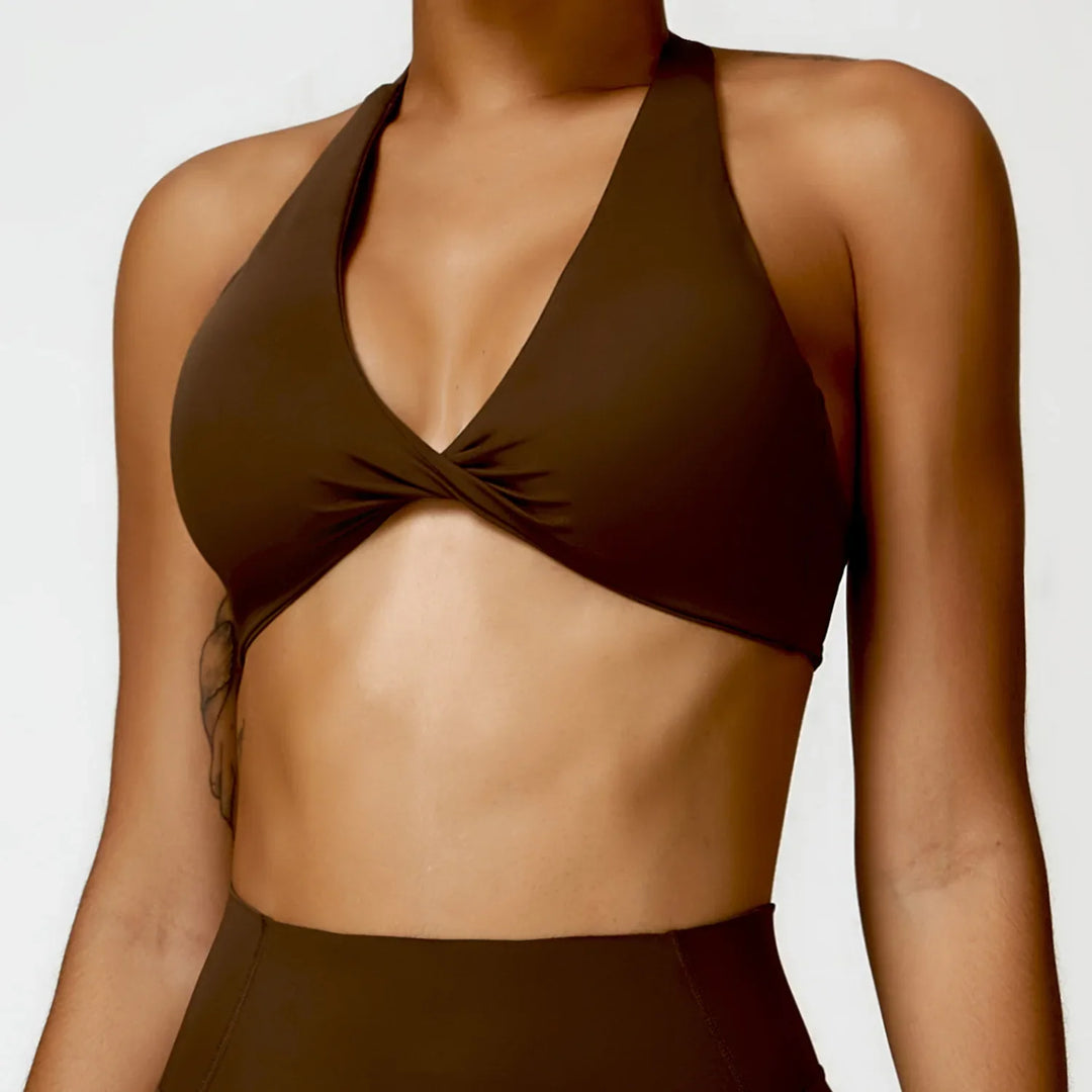 Brassière sport dos-nu | Style épuré pour l'entraînement actif