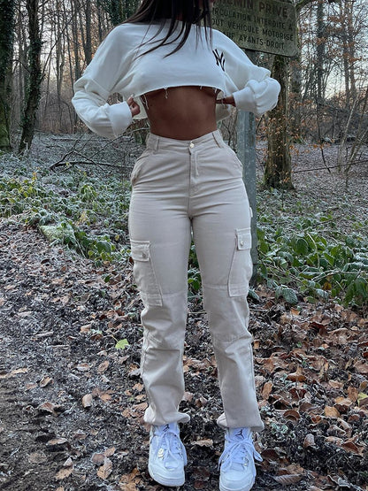 Pantalon cargo évasé | Confort urbain