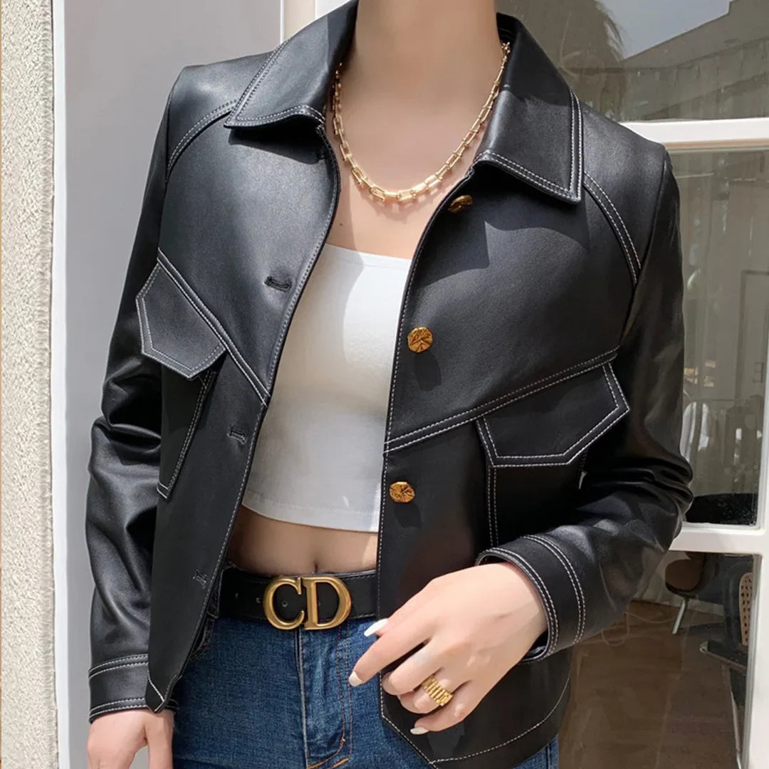 Veste courte à col chemise | Style moderne et structuré