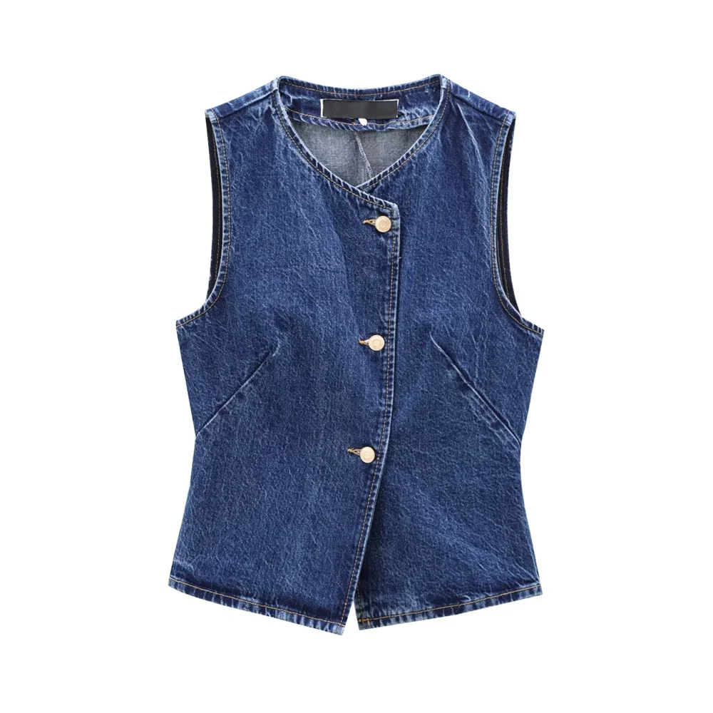 Gilet en denim cintré | Style casual revisité