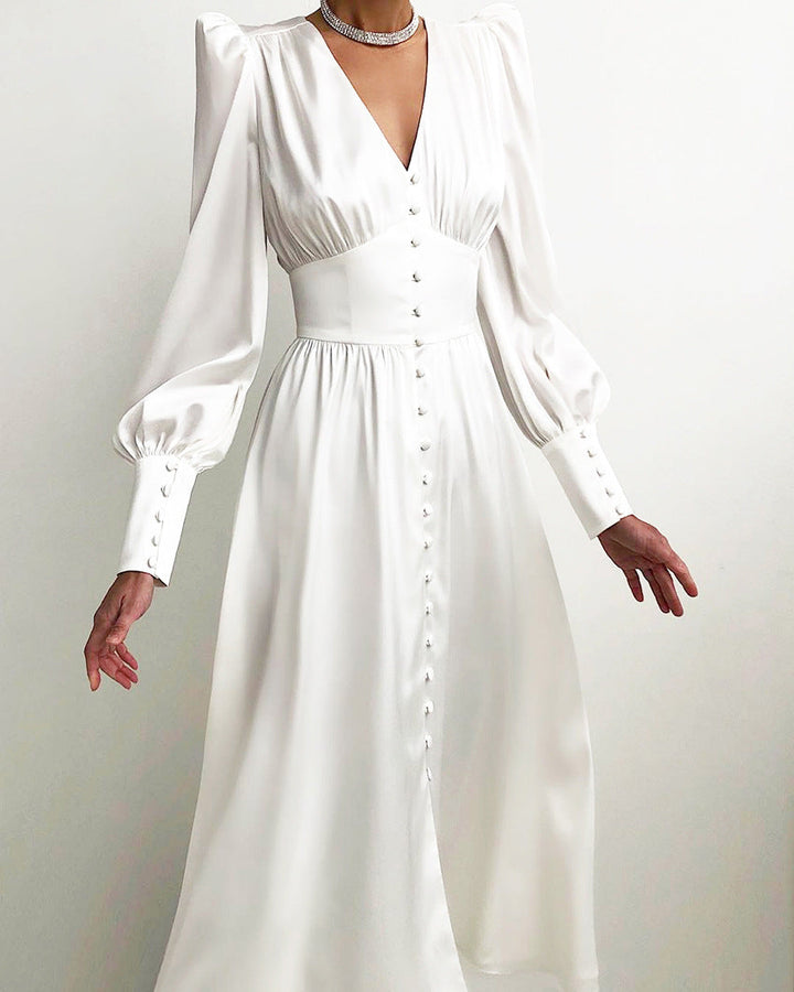 Robe boutonnée élégante | Style rétro chic