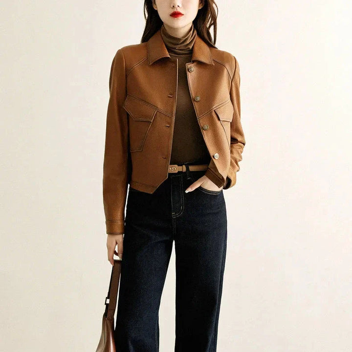 Veste courte à col chemise | Style moderne et structuré