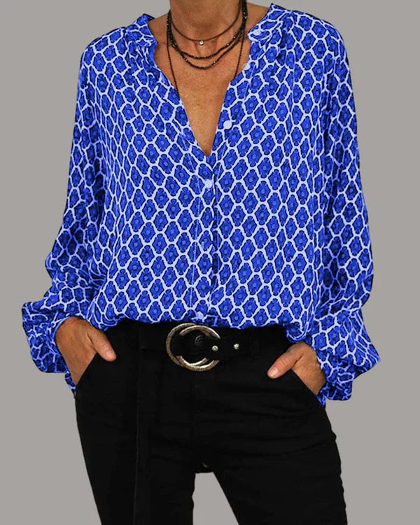 Blouse élégante à motif | Style raffiné quotidien