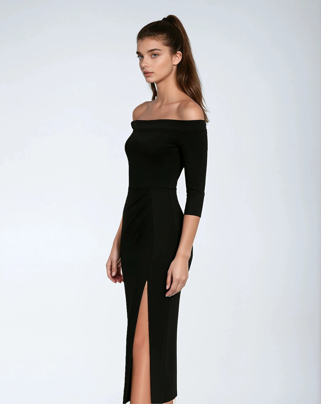 Robe longue épaules dénudées | Élégance intemporelle
