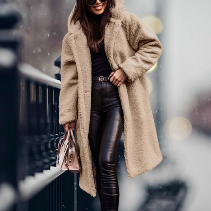 Manteau teddy à capuche long | Cocoon urbain