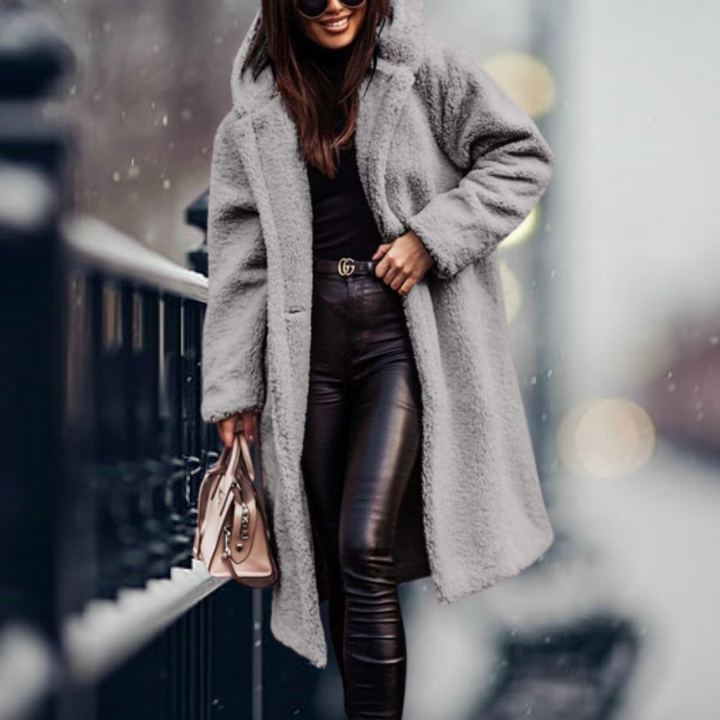 Manteau teddy à capuche long | Cocoon urbain