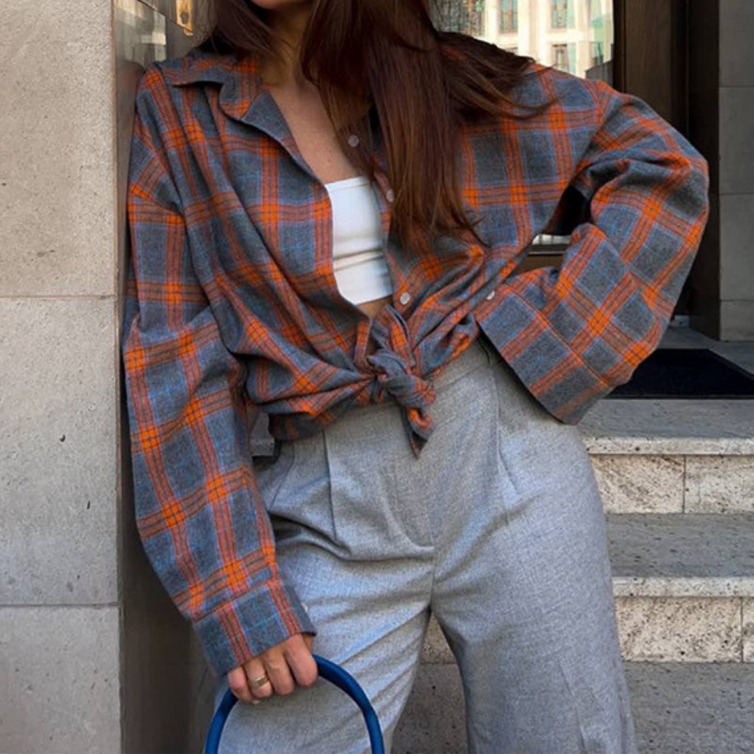 Chemise à carreaux oversize | Style décontracté pour les journées urbaines