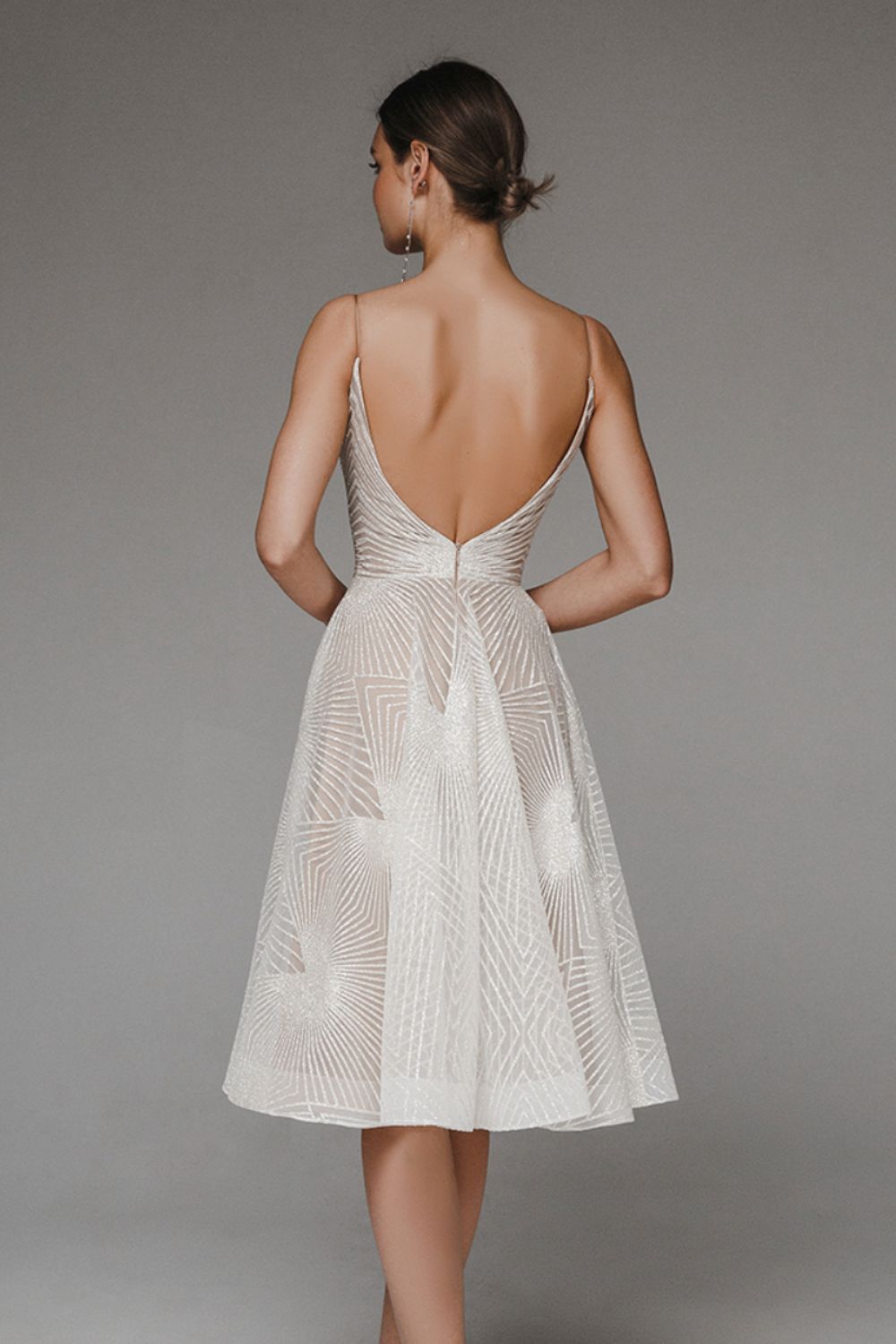 Robe de soirée mi-longue | Brillance raffinée pour les grandes occasions