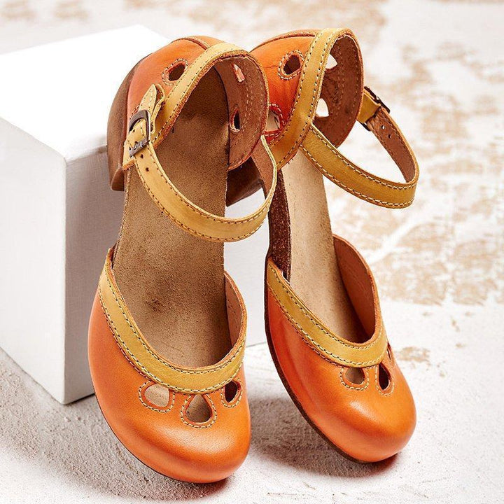 Sandales vintage à talon | Style rétro chic