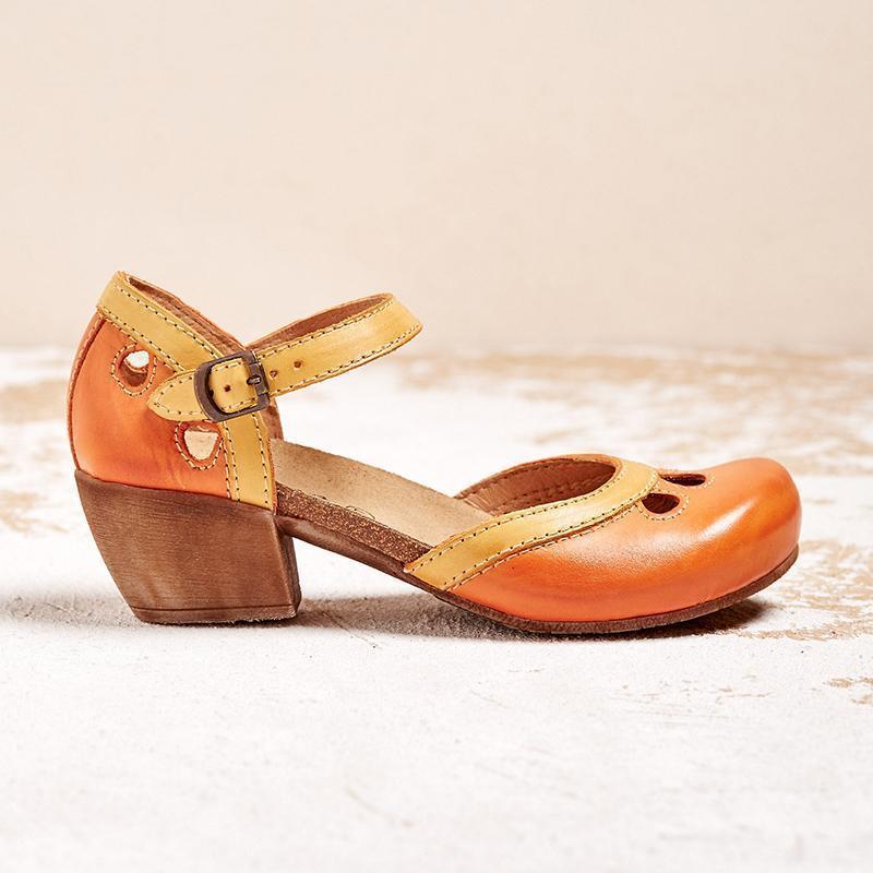 Sandales vintage à talon | Style rétro chic