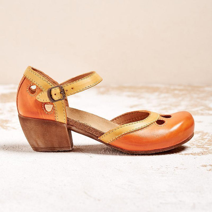 Sandales vintage à talon | Style rétro chic