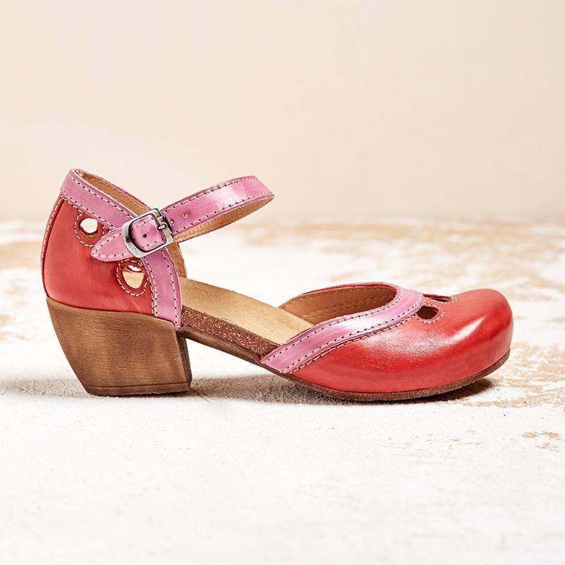 Sandales vintage à talon | Style rétro chic