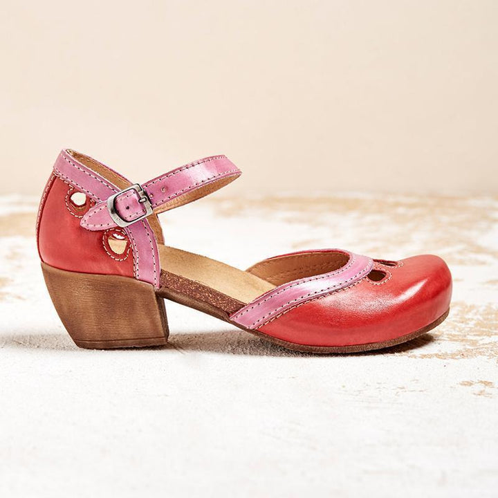 Sandales vintage à talon | Style rétro chic