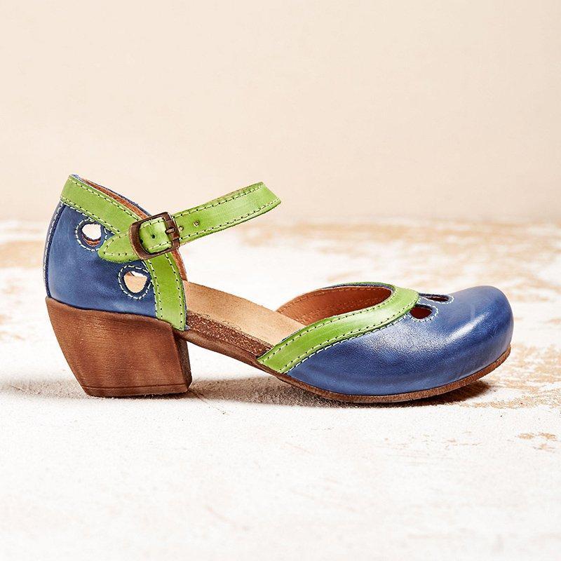 Sandales vintage à talon | Style rétro chic