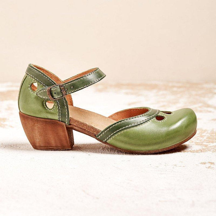 Sandales vintage à talon | Style rétro chic