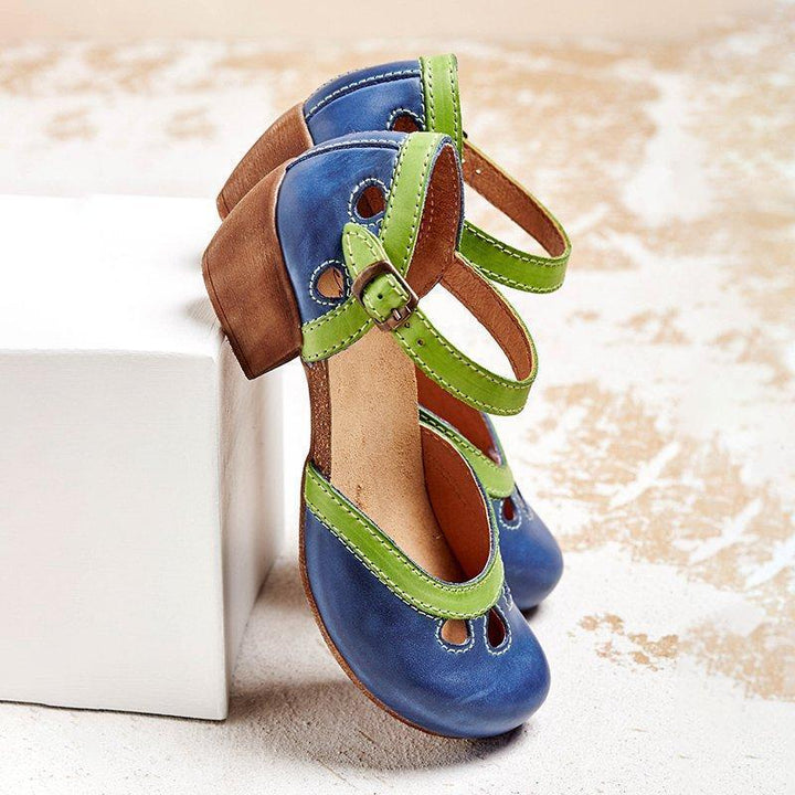 Sandales vintage à talon | Style rétro chic