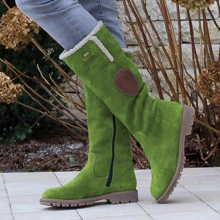 Bottes hautes en daim pour femme | Chaudes et résistantes pour l'hiver