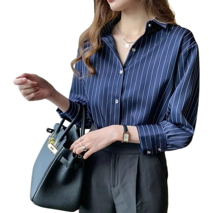 Chemise rayée classique | Élégance bureau printemps-automne