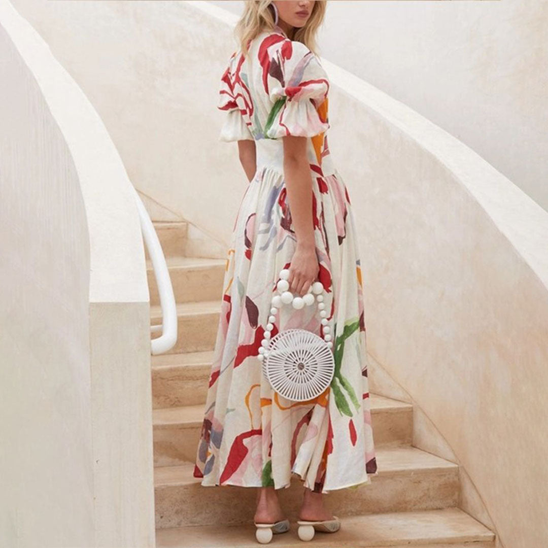 Robe midi à fleurs | Élégance décontractée