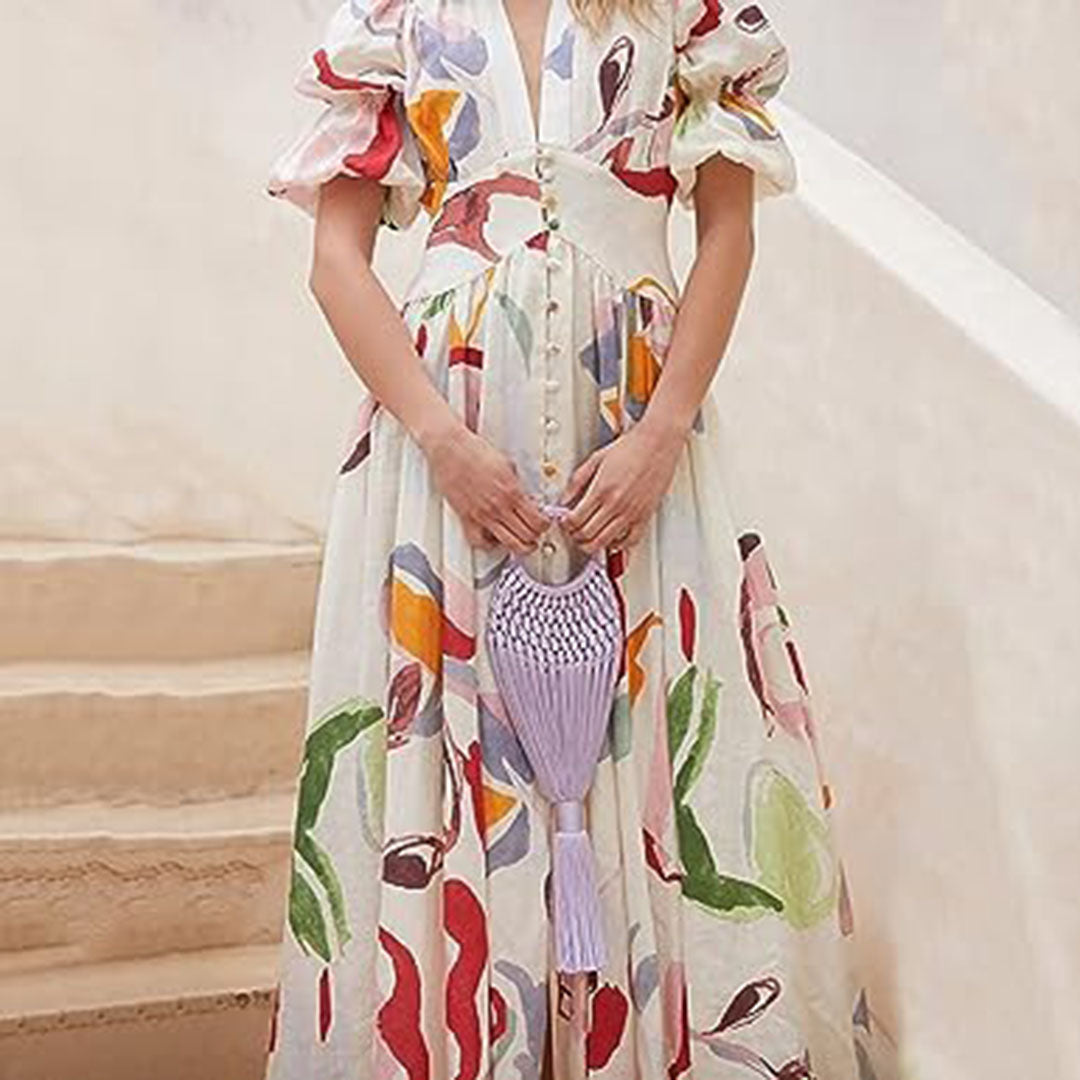 Robe midi à fleurs | Élégance décontractée