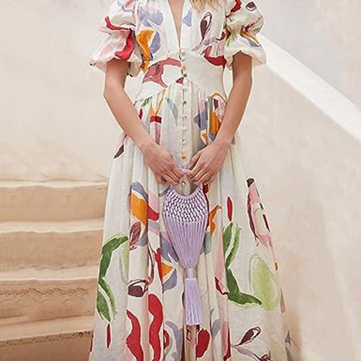 Robe midi à fleurs | Élégance décontractée