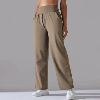Pantalon large taille haute | Confort yoga