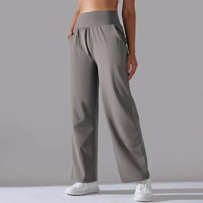 Pantalon large taille haute | Confort yoga