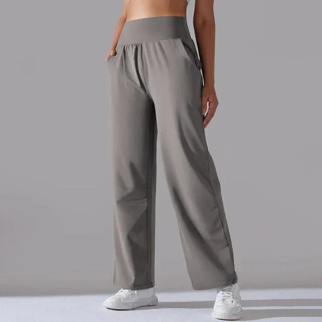 Pantalon large taille haute | Confort yoga