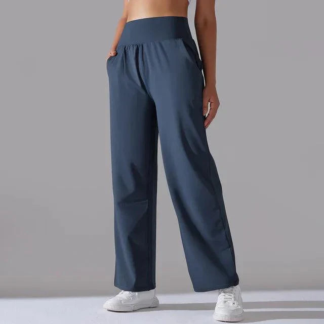 Pantalon large taille haute | Confort yoga