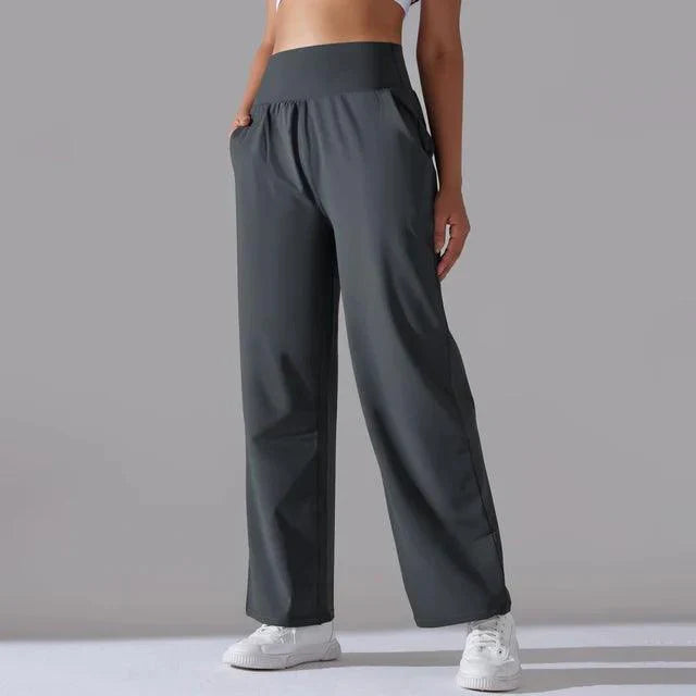 Pantalon large taille haute | Confort yoga